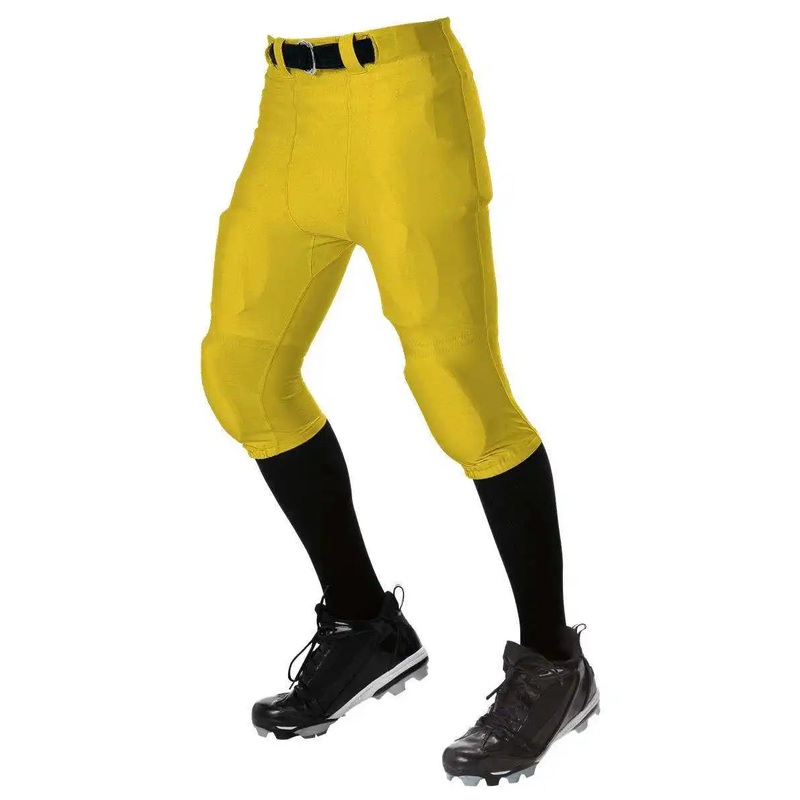 Alleson Athletic 675NF Adult No Fly Football Pant with Slotted Waist (Pads Not Included) – Gold