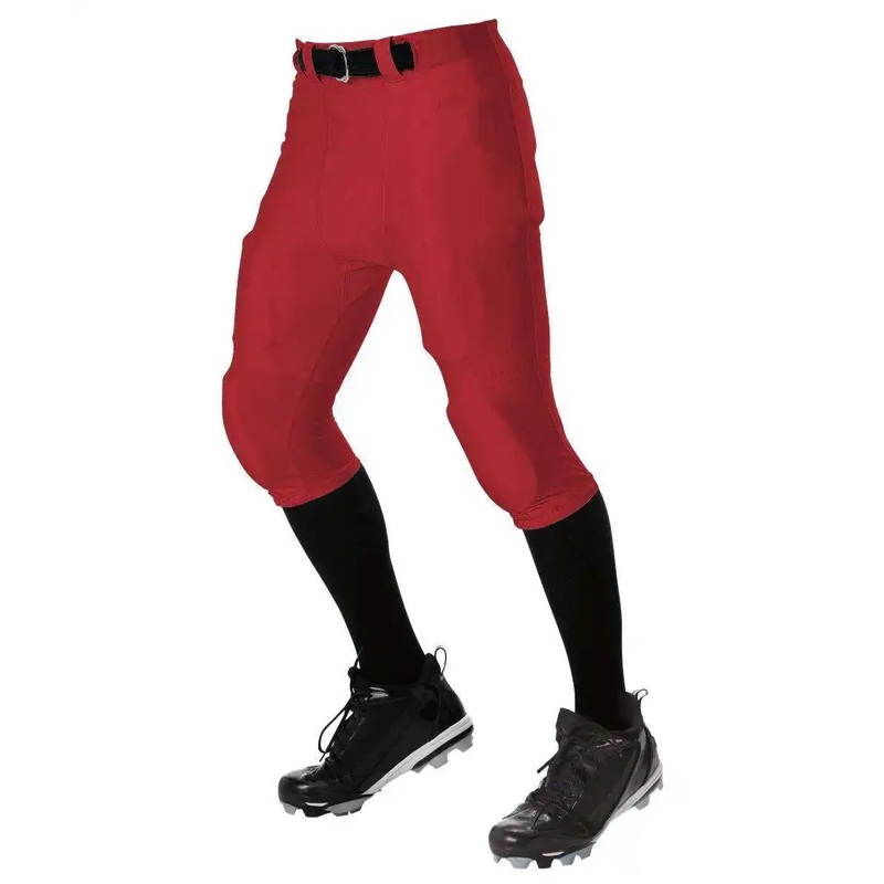 Alleson Athletic 675NF Adult No Fly Football Pant with Slotted Waist (Pads Not Included) – Scarlet