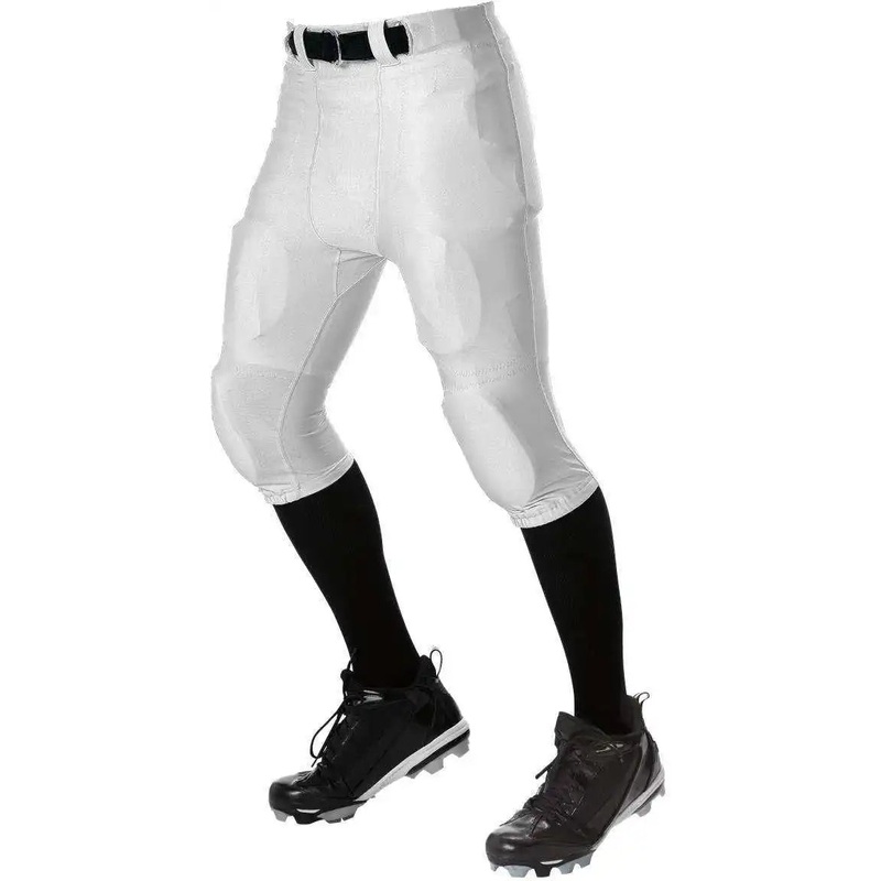 Alleson Athletic 675NF Adult No Fly Football Pant with Slotted Waist (Pads Not Included) – White