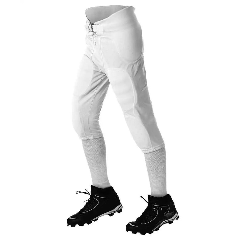 Alleson Athletic 687P Adult Solo Football Pant (Pads Not Included) – White