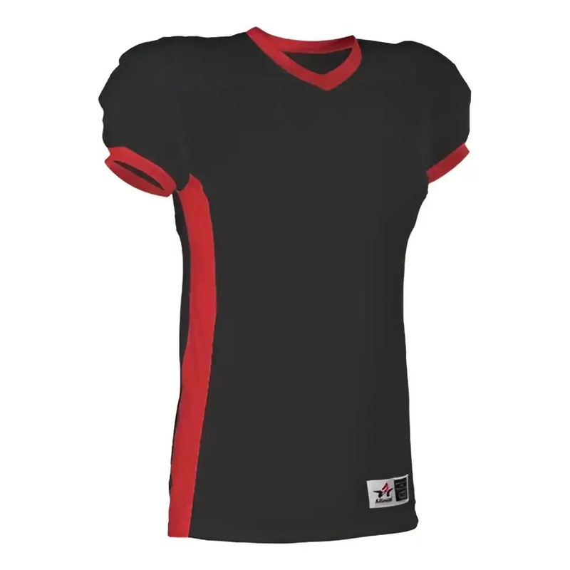 Alleson Athletic 750E Adult Football Jersey – Black Scarlet