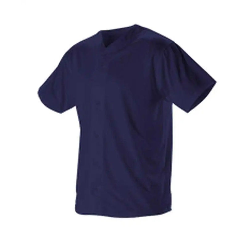 Alleson Athletic 52MBFJ Adult Full Button Lightweight Baseball Jersey – Navy