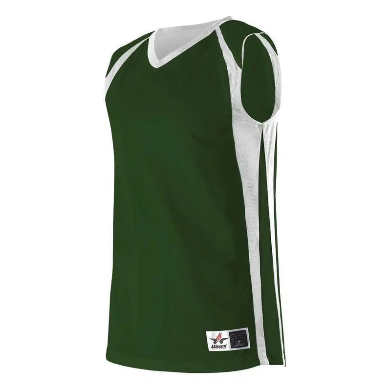 Alleson Athletic 54MMR Men’s Reversible Basketball Jersey – Forest White