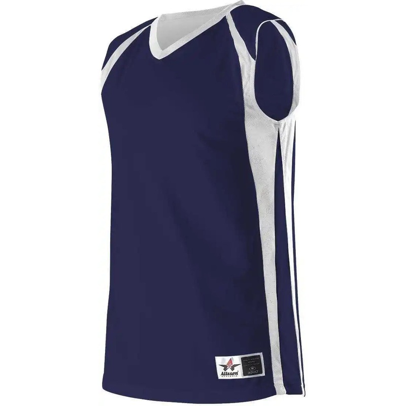 Alleson Athletic 54MMR Men’s Reversible Basketball Jersey – Navy White