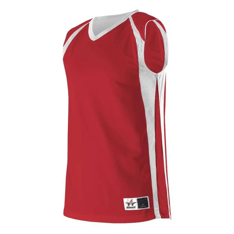 Alleson Athletic 54MMR Men’s Reversible Basketball Jersey – Scarlet White