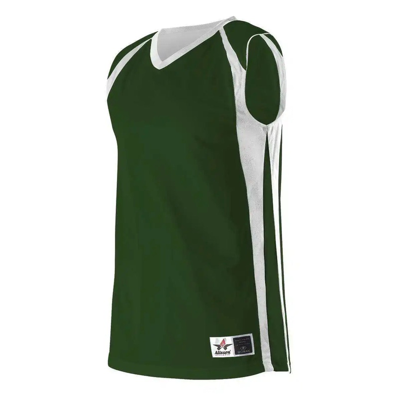 Alleson Athletic 54MMRW Women’s Reversible Basketball Jersey – Forest White
