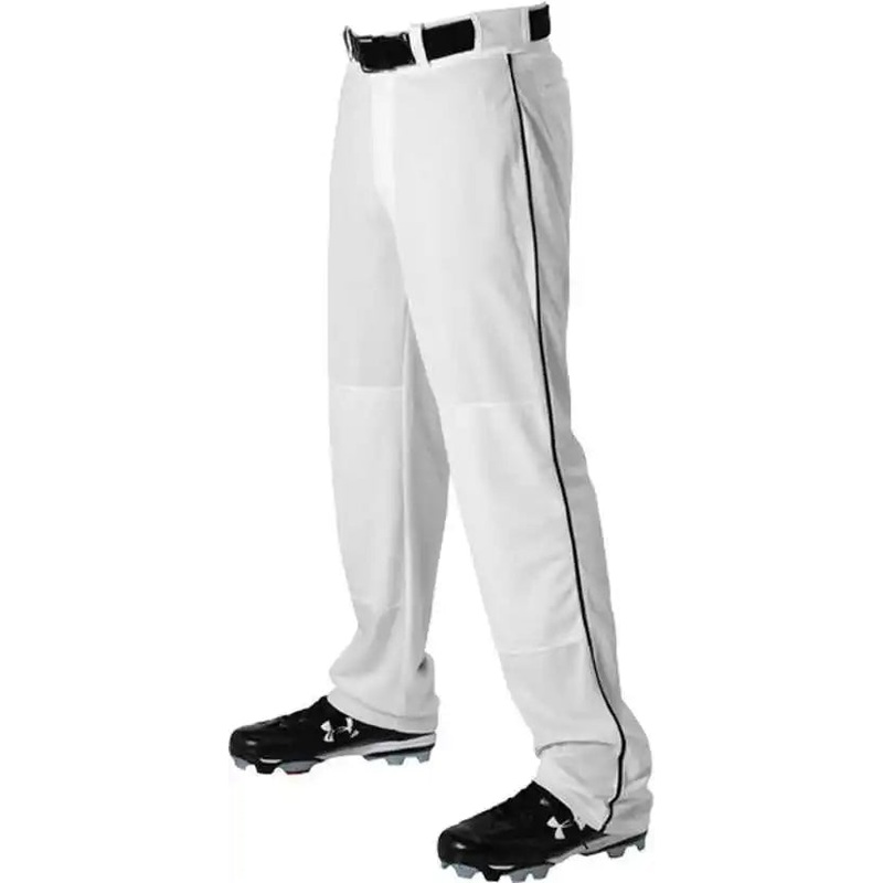 Alleson Athletic 605WLB Adult Baseball Pant with Braid – White Black