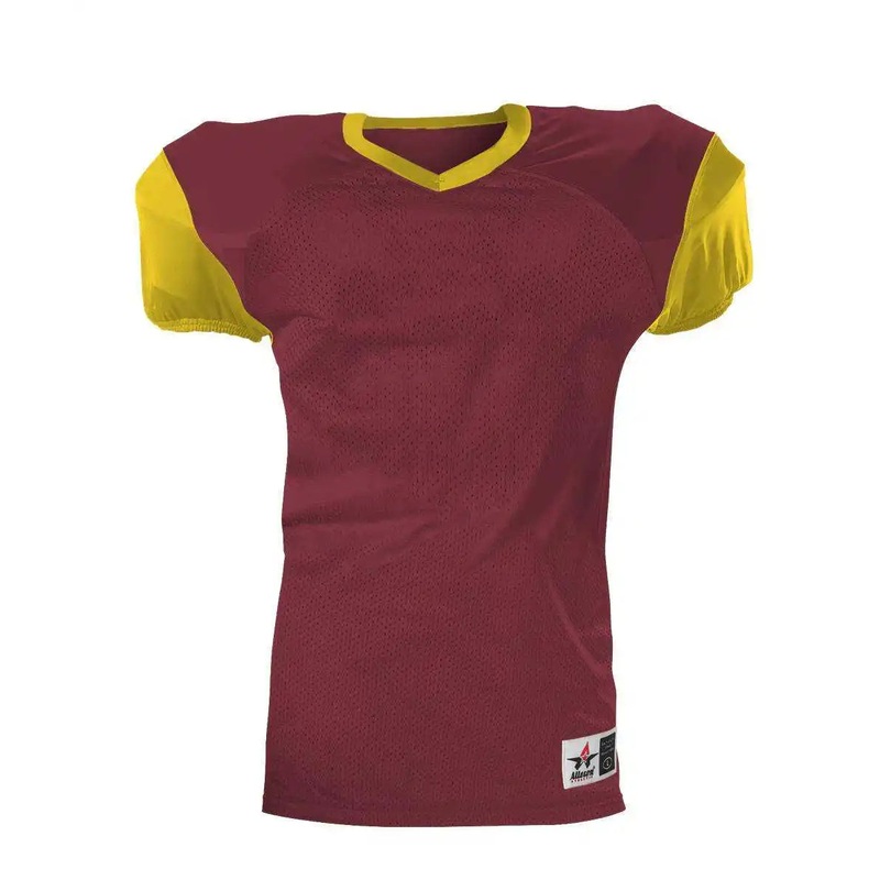 Alleson Athletic 751Y Youth Pro Game Football Jersey – Cardinal Gold