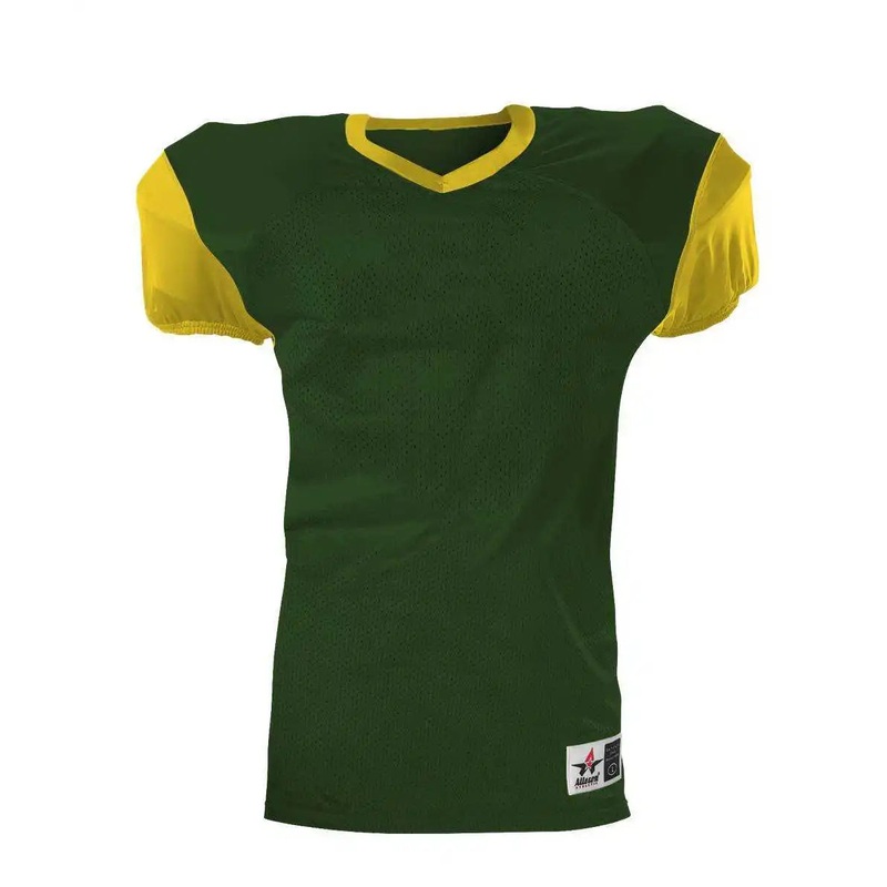 Alleson Athletic 751Y Youth Pro Game Football Jersey – Forest Gold