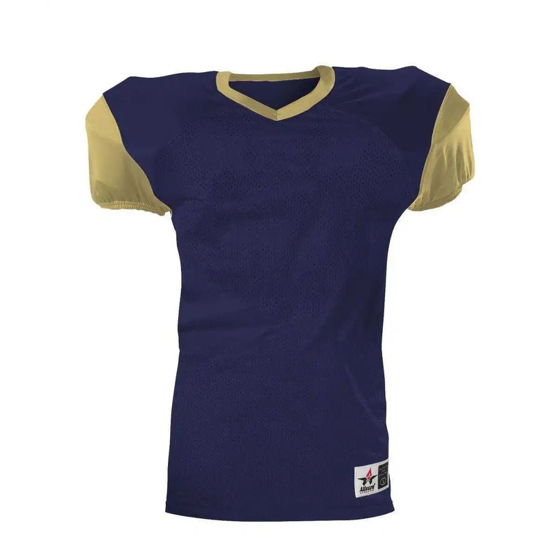 Alleson Athletic 751Y Youth Pro Game Football Jersey – Navy Vegas Gold