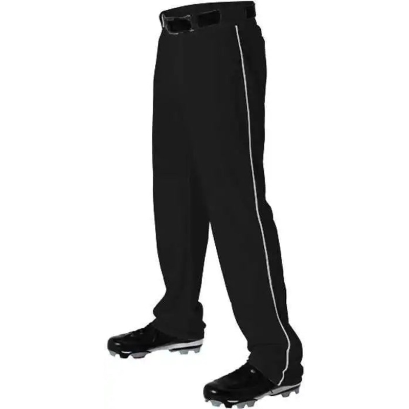 Alleson Athletic 605WLBY Youth Baseball Pant with Braid – Black White