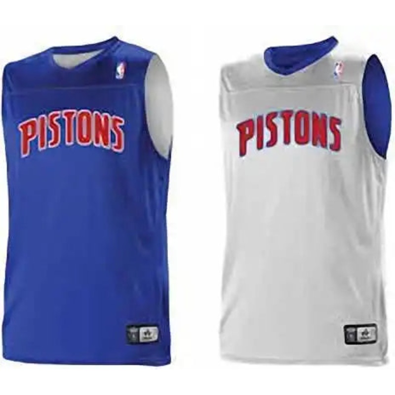 Alleson Athletic A105LA Adult NBA Logo Reversible Game Jersey – Detroit Pistons
