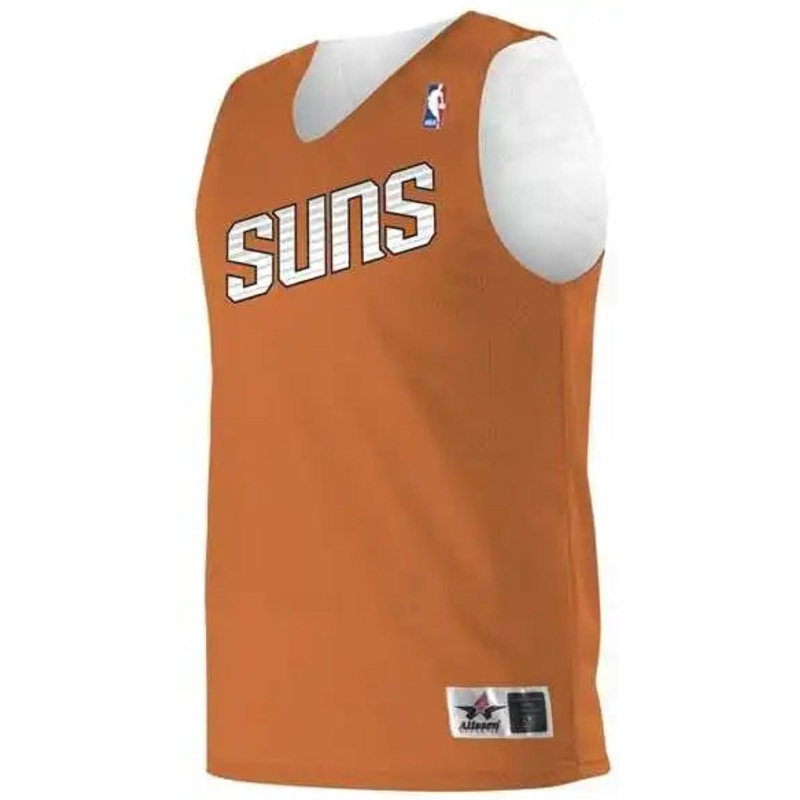 Alleson Athletic A115LA Adult NBA Logo’d Reversible Jersey – Burnt Orange White Phoenix Suns