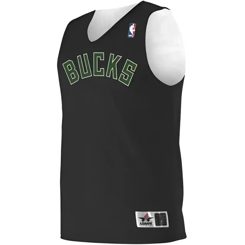 Alleson Athletic A115LA Adult NBA Logo’d Reversible Jersey – Milwaukee Bucks