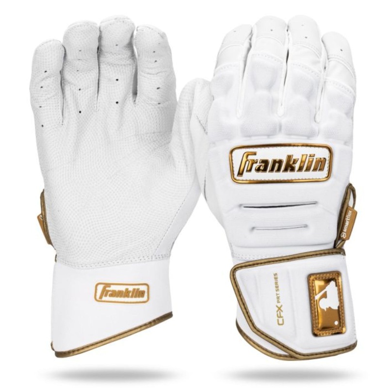 Franklin CFX PRT Protective Batting Gloves – White / Gold