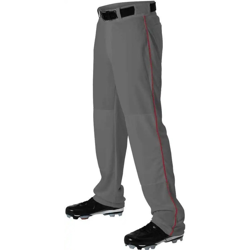 Alleson Athletic 605WLBY Youth Baseball Pant with Braid – Charcoal Scarlet