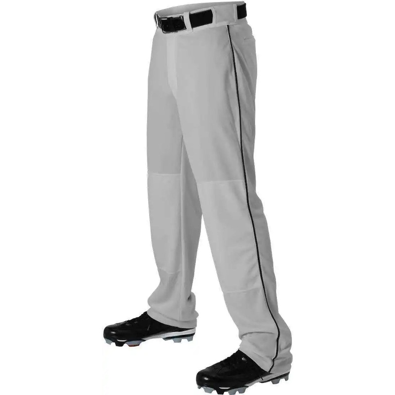 Alleson Athletic 605WLBY Youth Baseball Pant with Braid – Gray Black