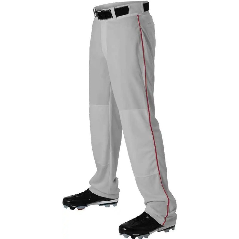 Alleson Athletic 605WLBY Youth Baseball Pant with Braid – Gray Scarlet