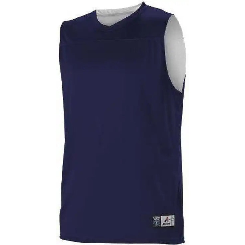 Alleson Athletic A105BA Adult NBA Blank Reversible Game Jersey – Navy White