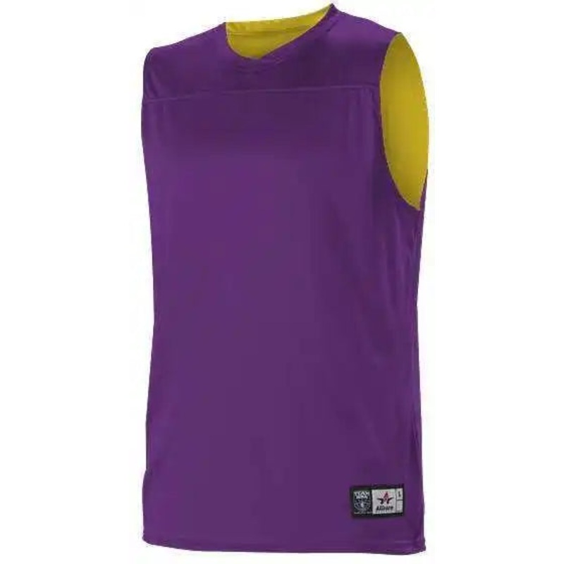 Alleson Athletic A105BA Adult NBA Blank Reversible Game Jersey – Purple Gold