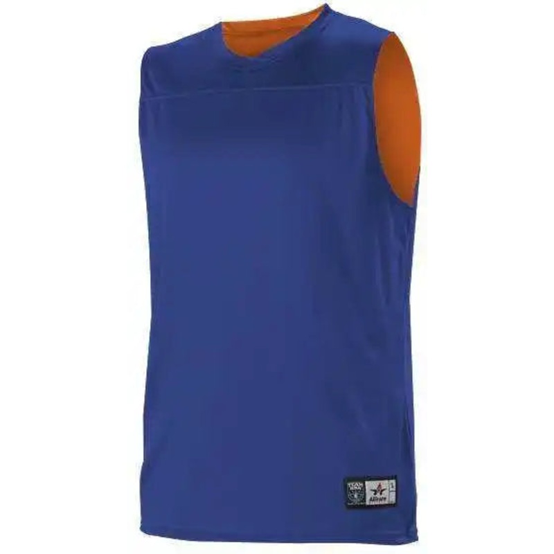 Alleson Athletic A105BA Adult NBA Blank Reversible Game Jersey – Royal Orange