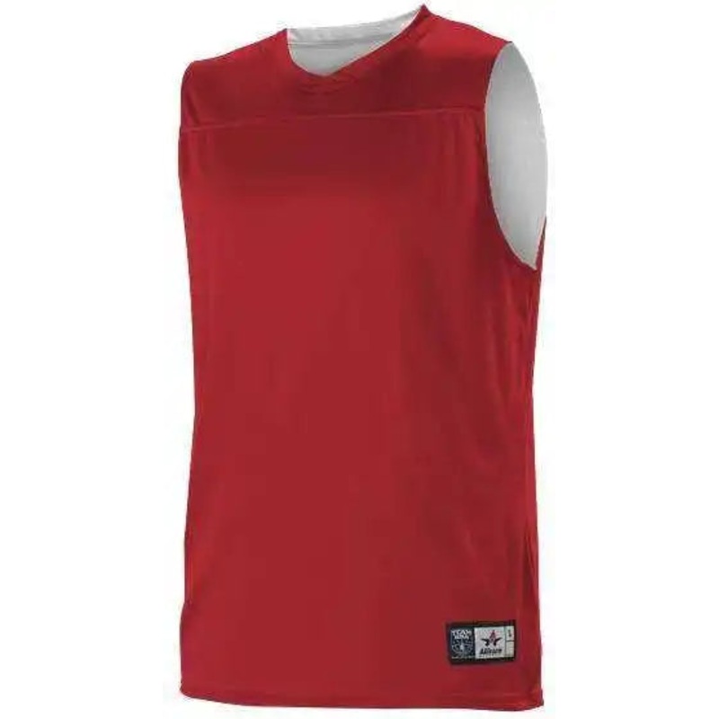Alleson Athletic A105BA Adult NBA Blank Reversible Game Jersey – Scarlet White