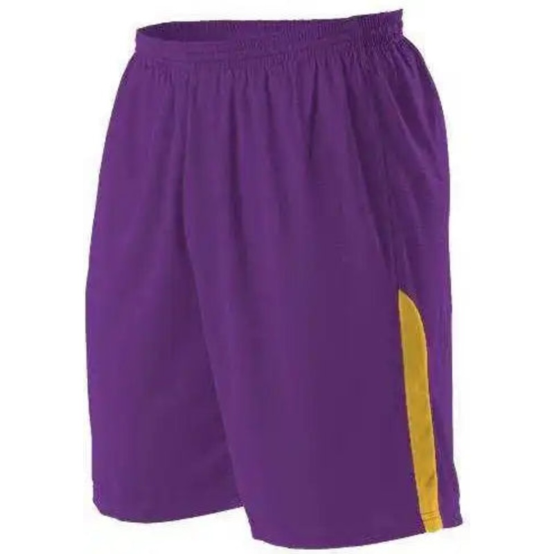 Alleson Athletic A205BA Adult NBA Blank Game Short – Purple Gold
