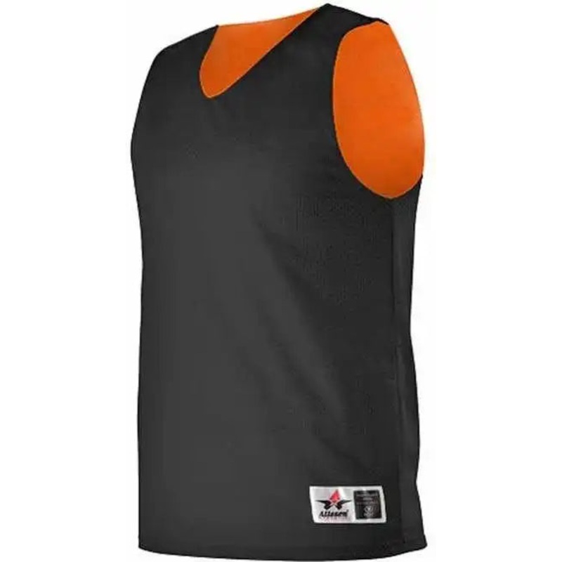 Alleson Athletic 560R Adult Reversible Mesh Tank – Black Orange
