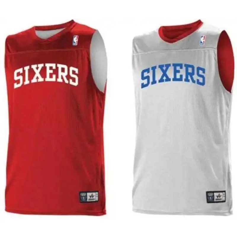 Alleson Athletic A105LA Adult NBA Logo Reversible Game Jersey – Philadelhia 76ers