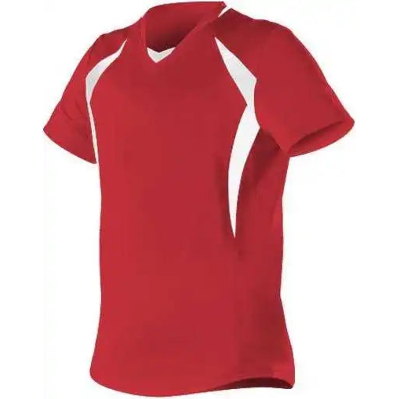 Alleson Athletic 552JW Women’s Short Sleeve Fastpitch Jersey – Scarlet White