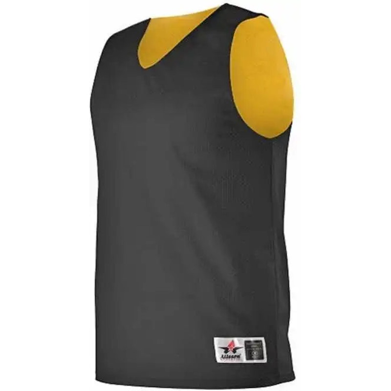 Alleson Athletic 560RY Youth Reversible Mesh Tank – Black Gold