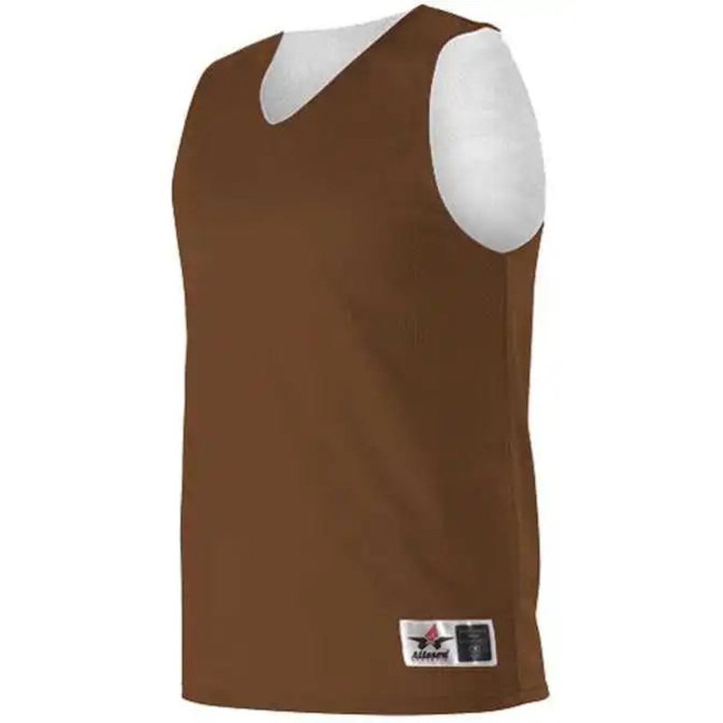 Alleson Athletic 560RY Youth Reversible Mesh Tank – Brown White