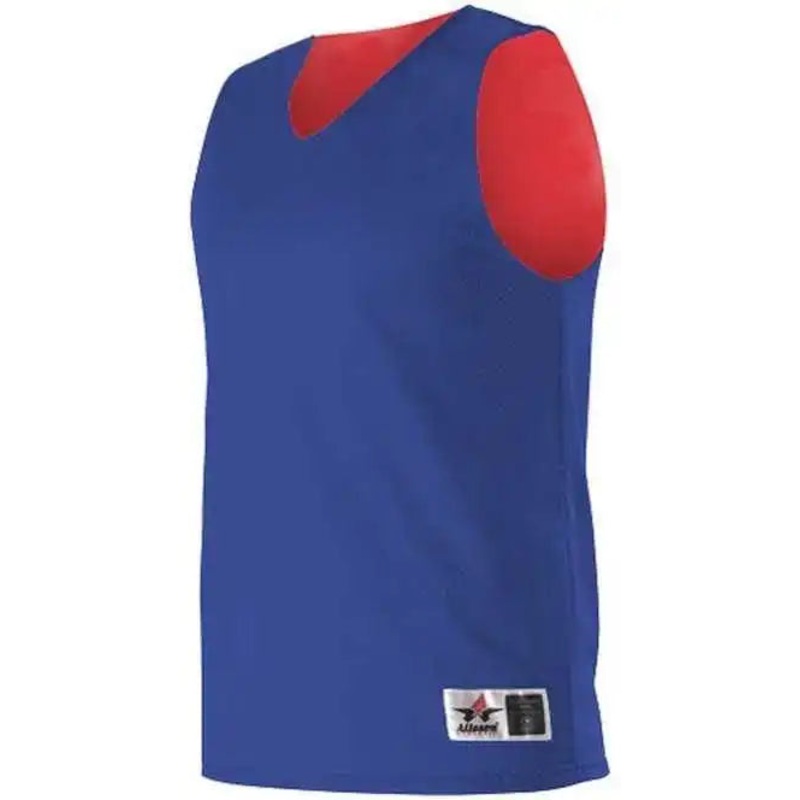Alleson Athletic 560RY Youth Reversible Mesh Tank – Royal Scarlet