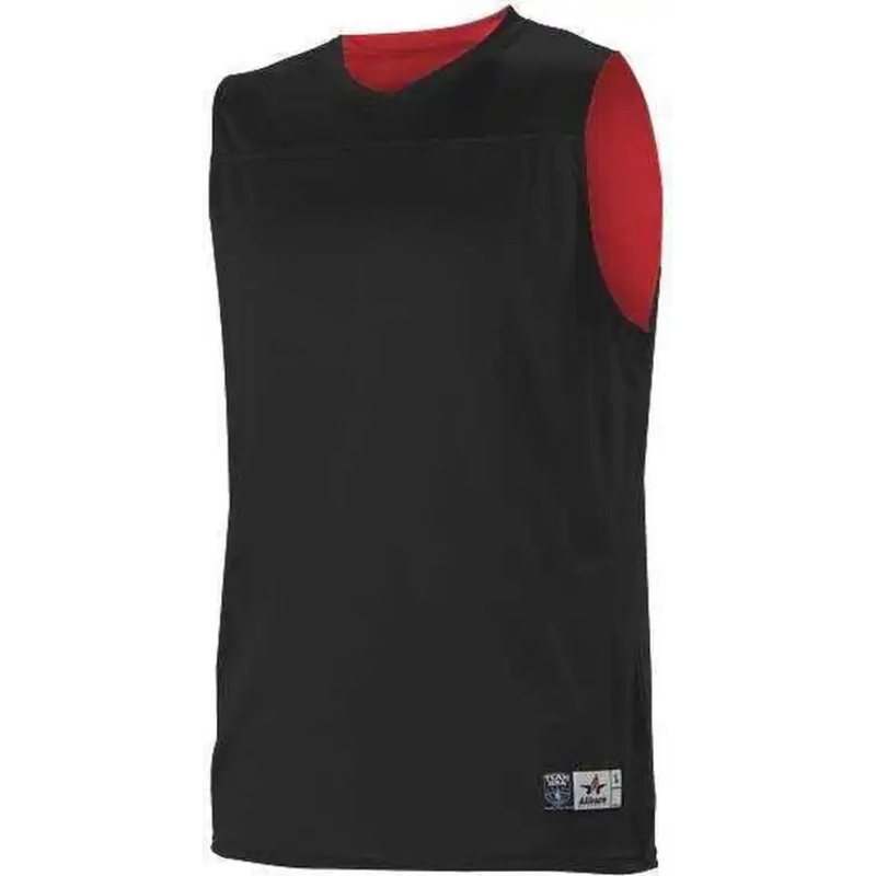Alleson Athletic A105BY Youth NBA Blank Reversible Game Jersey – Black Scarlet