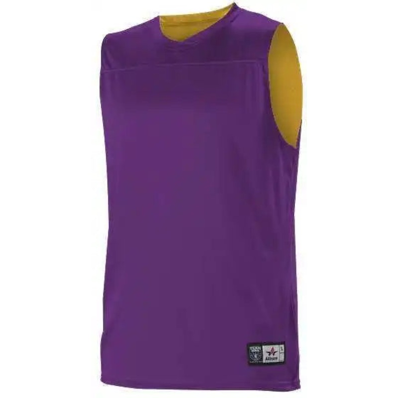 Alleson Athletic A105BY Youth NBA Blank Reversible Game Jersey – Purple Gold