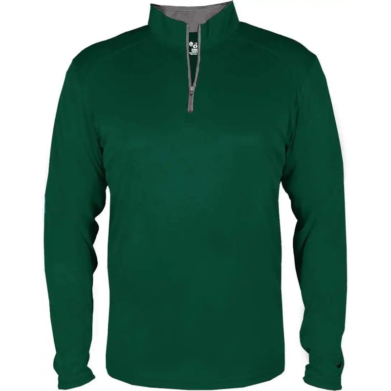 Badger Sport 2102 B-Core Youth 1/4 Zip – Forest Graphite