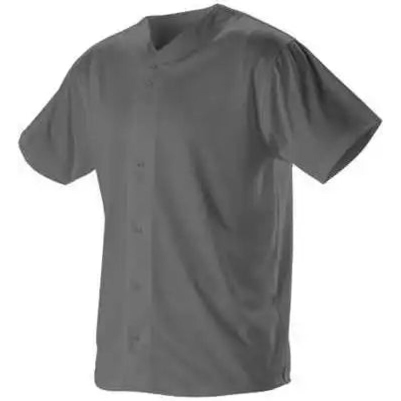 Alleson Athletic 52MBFJ Adult Full Button Lightweight Baseball Jersey – Charcoal