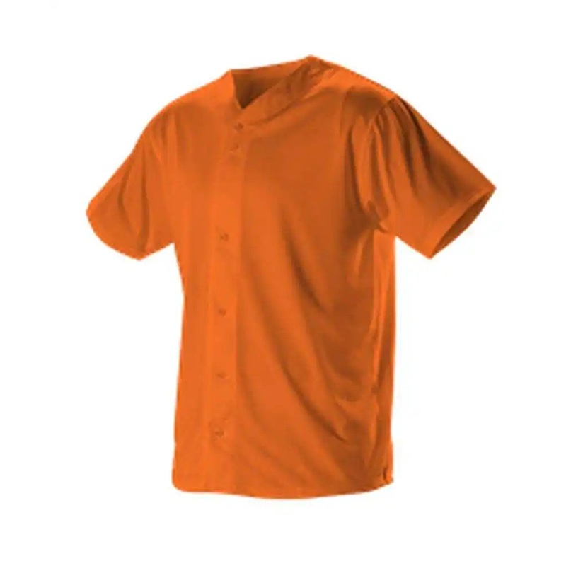Alleson Athletic 52MBFJY Youth Full Button Lightweight Baseball Jersey – Orange