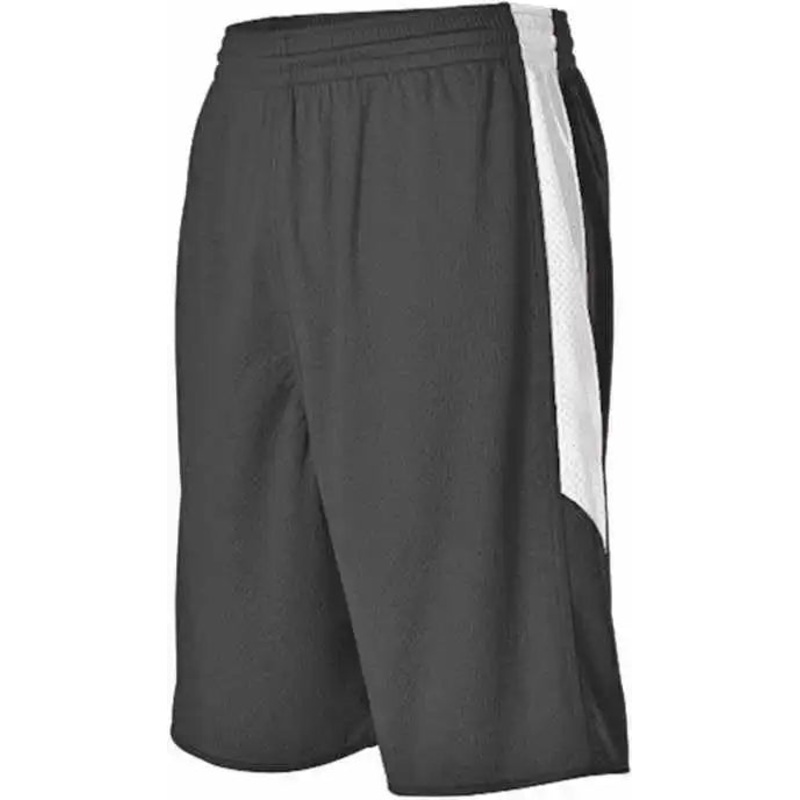 Alleson Athletic 589PSP Adult Single Ply Reversible Short – Black White