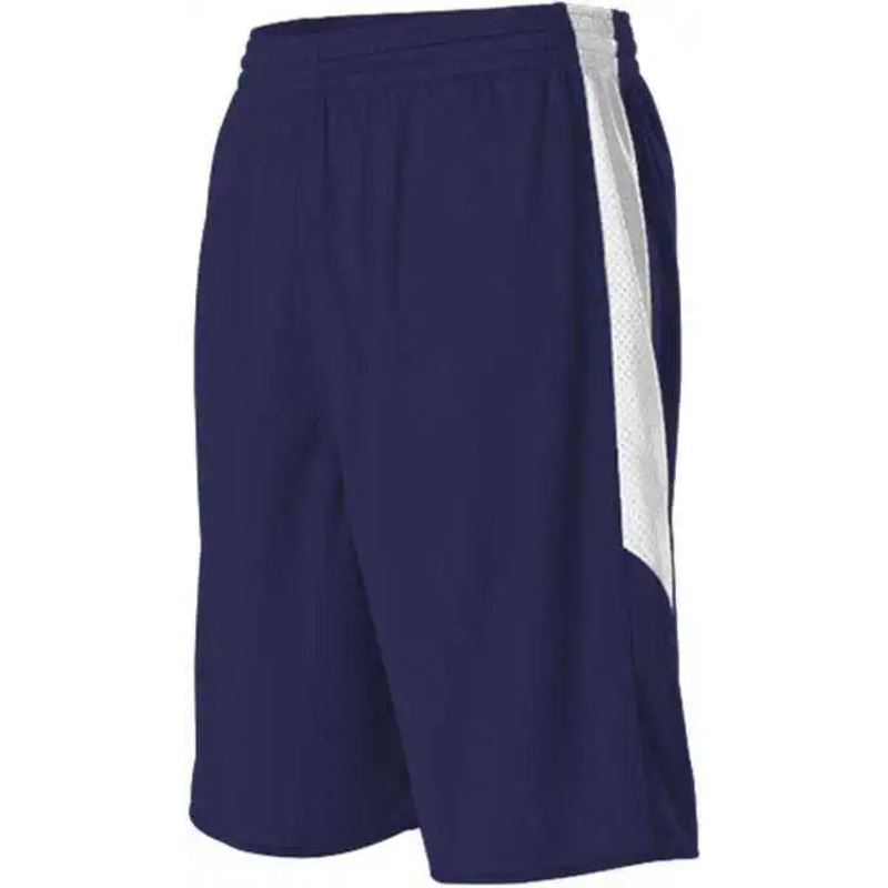 Alleson Athletic 589PSP Adult Single Ply Reversible Short – Navy White