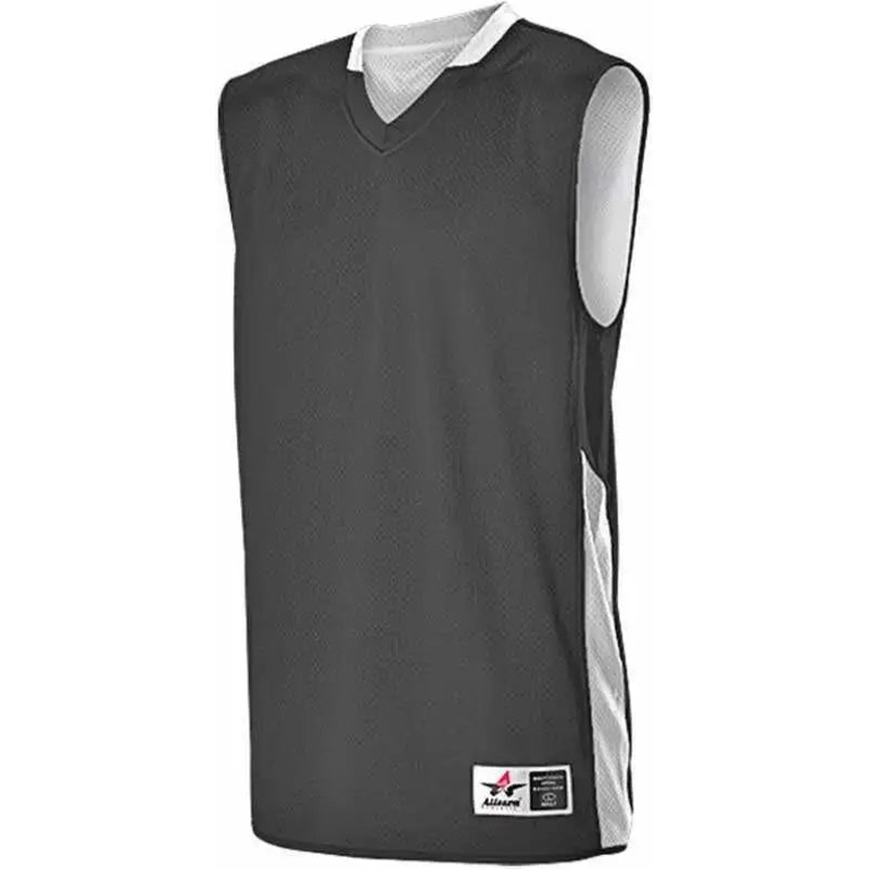 Alleson Athletic 589RSP Adult Single Ply Reversible Jersey – Black White