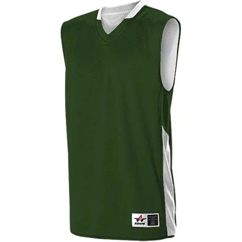 Alleson Athletic 589RSPY Youth Single Ply Reversible Jersey – Dark Green White