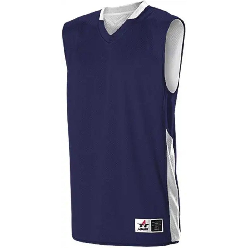 Alleson Athletic 589RSPY Youth Single Ply Reversible Jersey – Navy White
