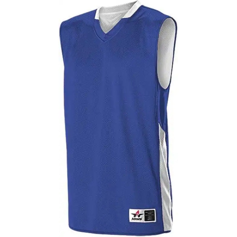 Alleson Athletic 589RSPY Youth Single Ply Reversible Jersey – Royal White
