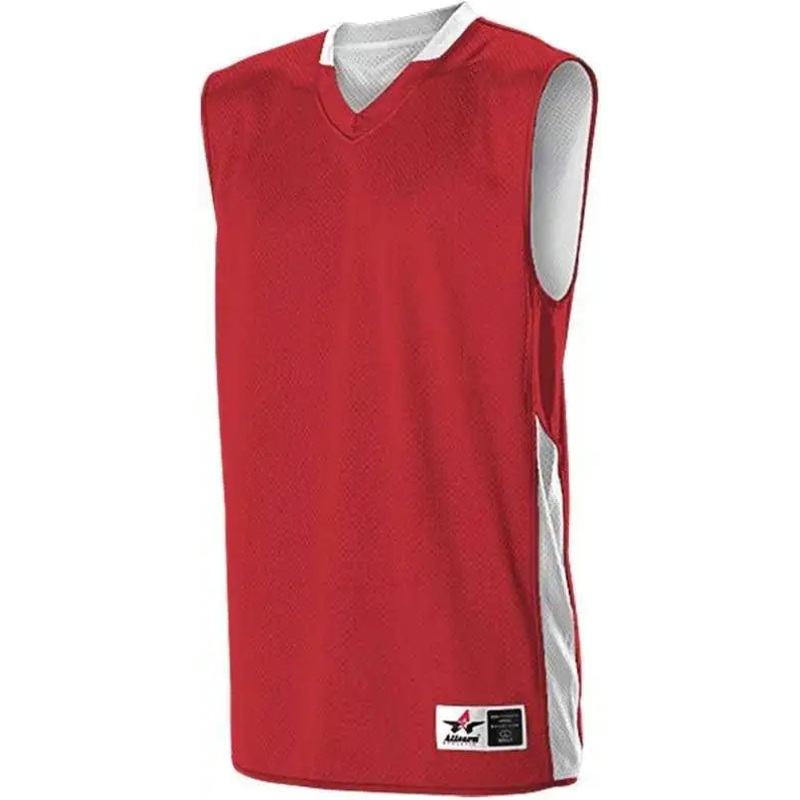 Alleson Athletic 589RSPY Youth Single Ply Reversible Jersey – Scarlet White