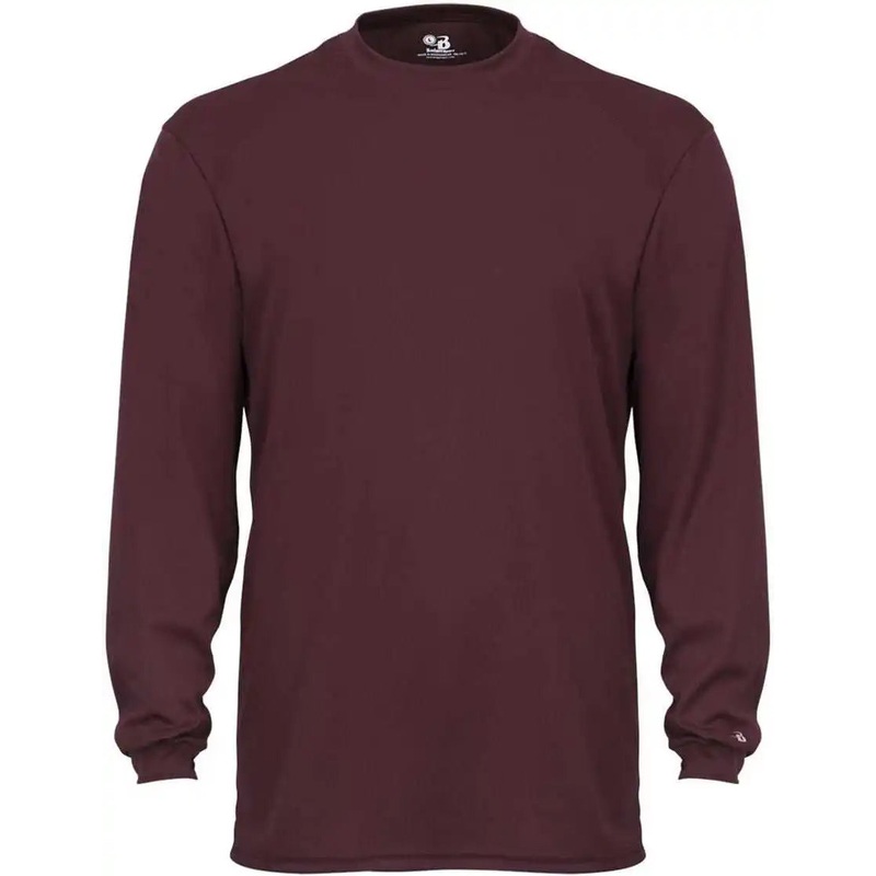 Badger Sport 2104 Youth B-Core Long Sleeve Tee – Maroon