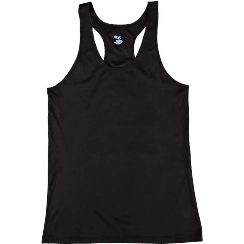 Badger Sport 2166 B-Core Girls Racerback Tank – Black