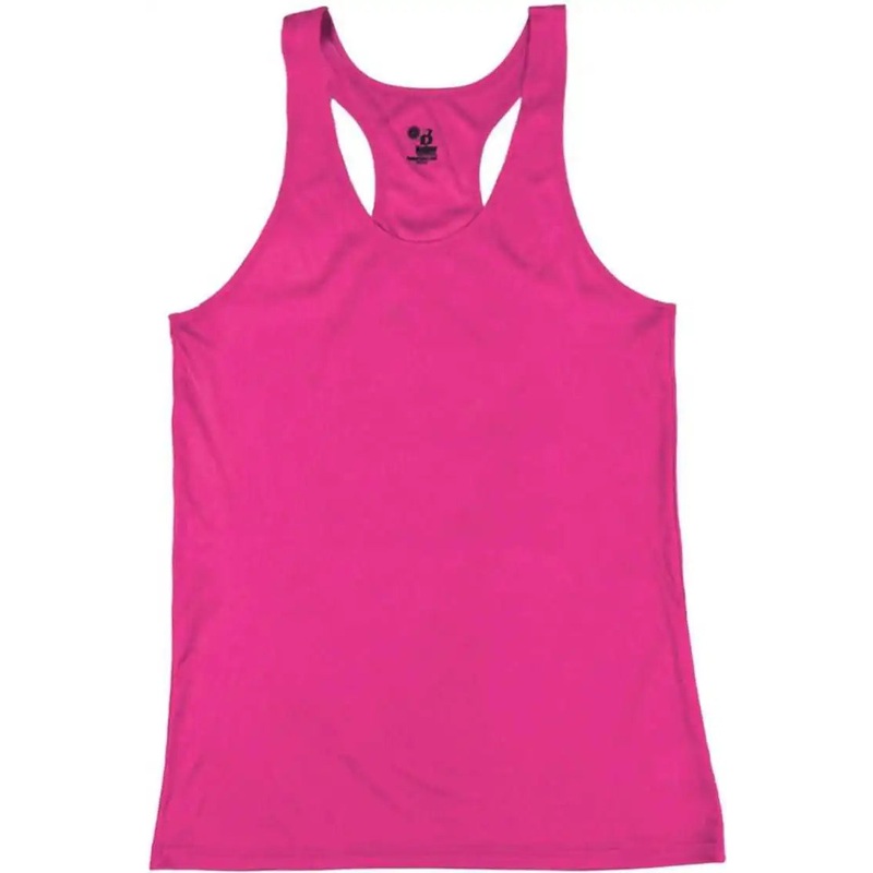 Badger Sport 2166 B-Core Girls Racerback Tank – Hot Pink