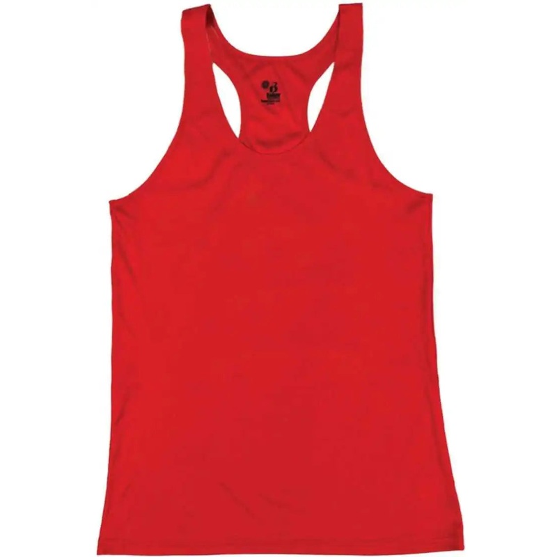 Badger Sport 2166 B-Core Girls Racerback Tank – Red