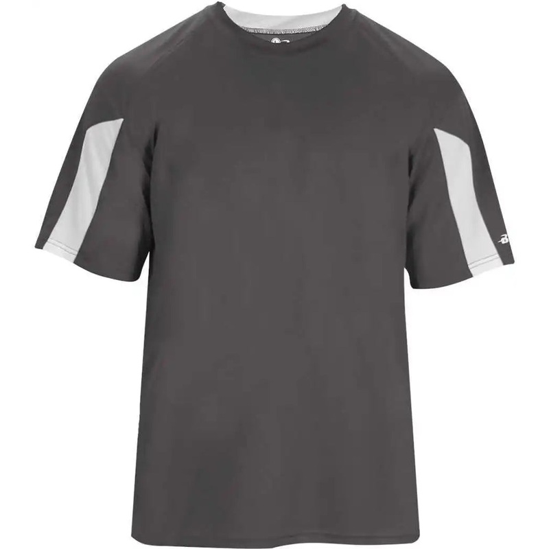 Badger Sport 2176 Striker Youth Tee – Graphite White
